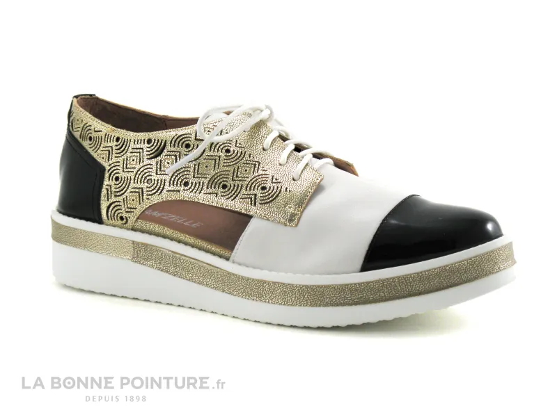 Achat chaussures MamZelle Femme Chaussure aérée, vente MamZelle KIONA Compo Metal Creme - Derbi ajoure