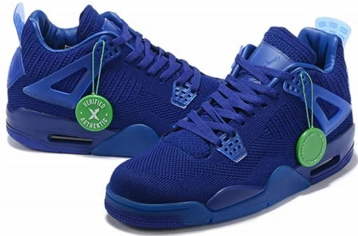 Baskets air Jordan 4 Retro Flyknit blue