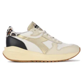 Baskets Diadora Venus blanc et or