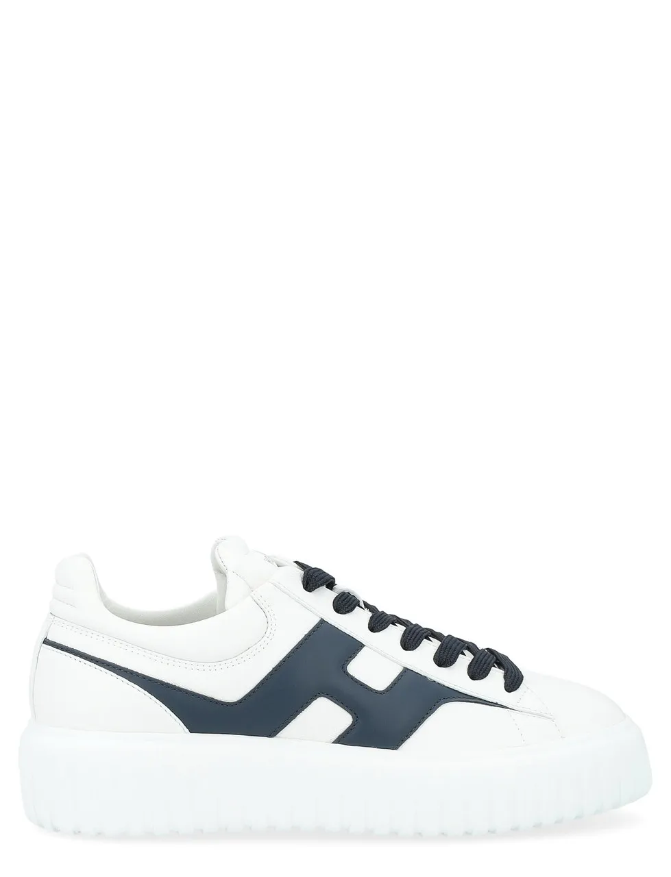 Baskets Hogan Bandes H blanches et bleues