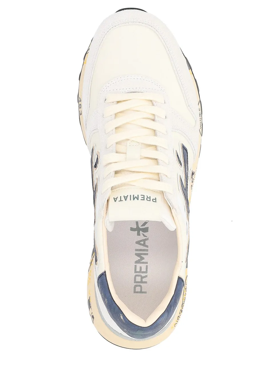 Baskets Premiata Mick en cuir blanc