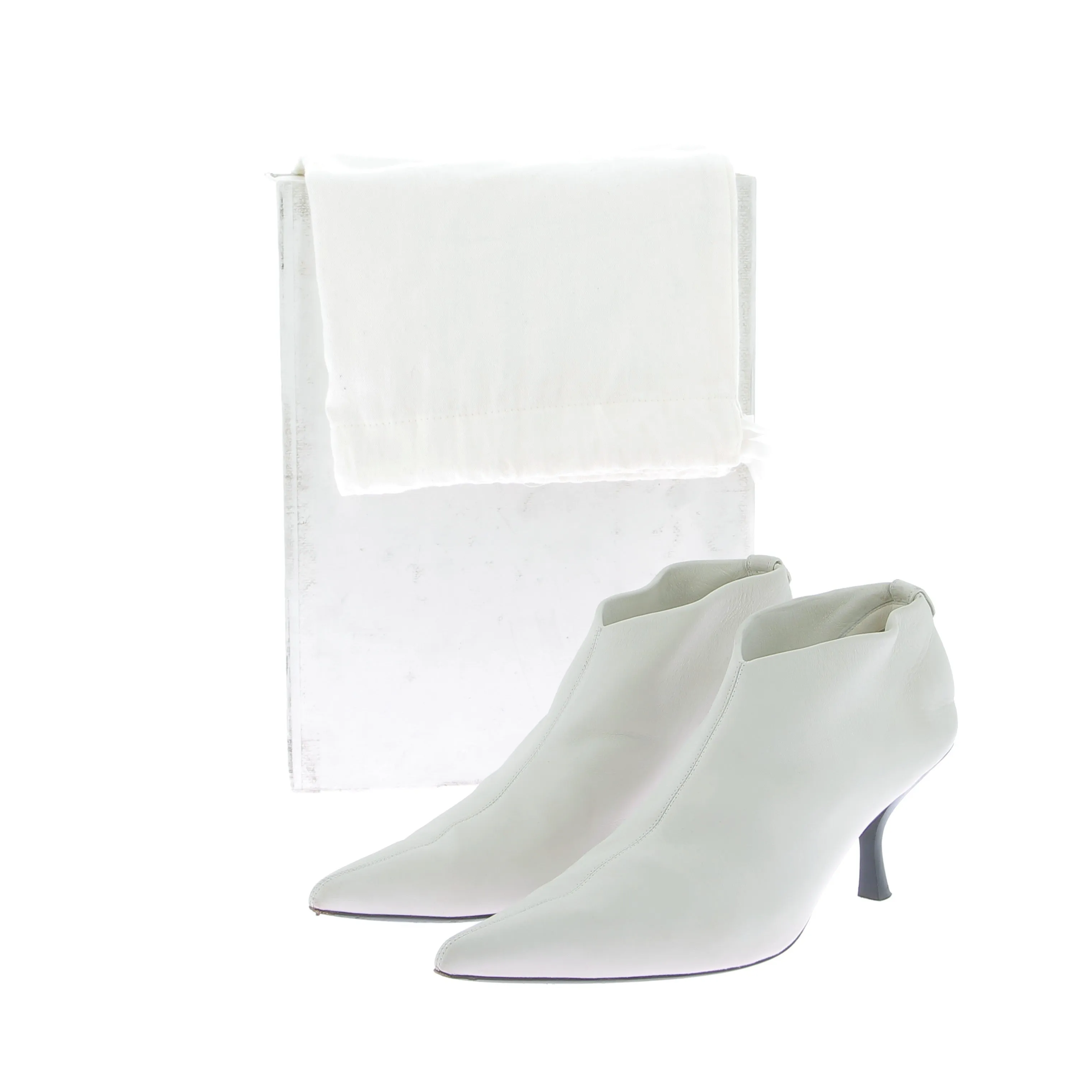 Bottines Bourgeoise en cuir blanc