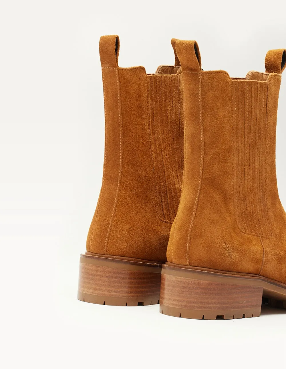 Bottines plates Dorianne - Suède ambre