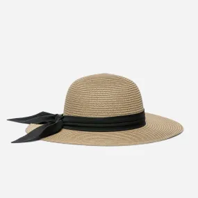 Capeline beige foncé avec nœud noir - Eram Accessoires | ERAM