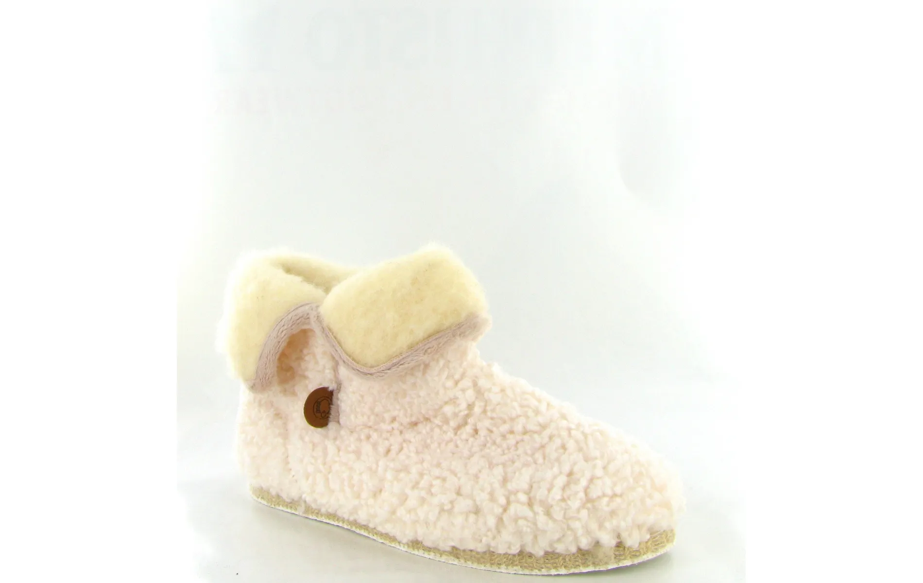 Chausse mouton fermees capucine blanc