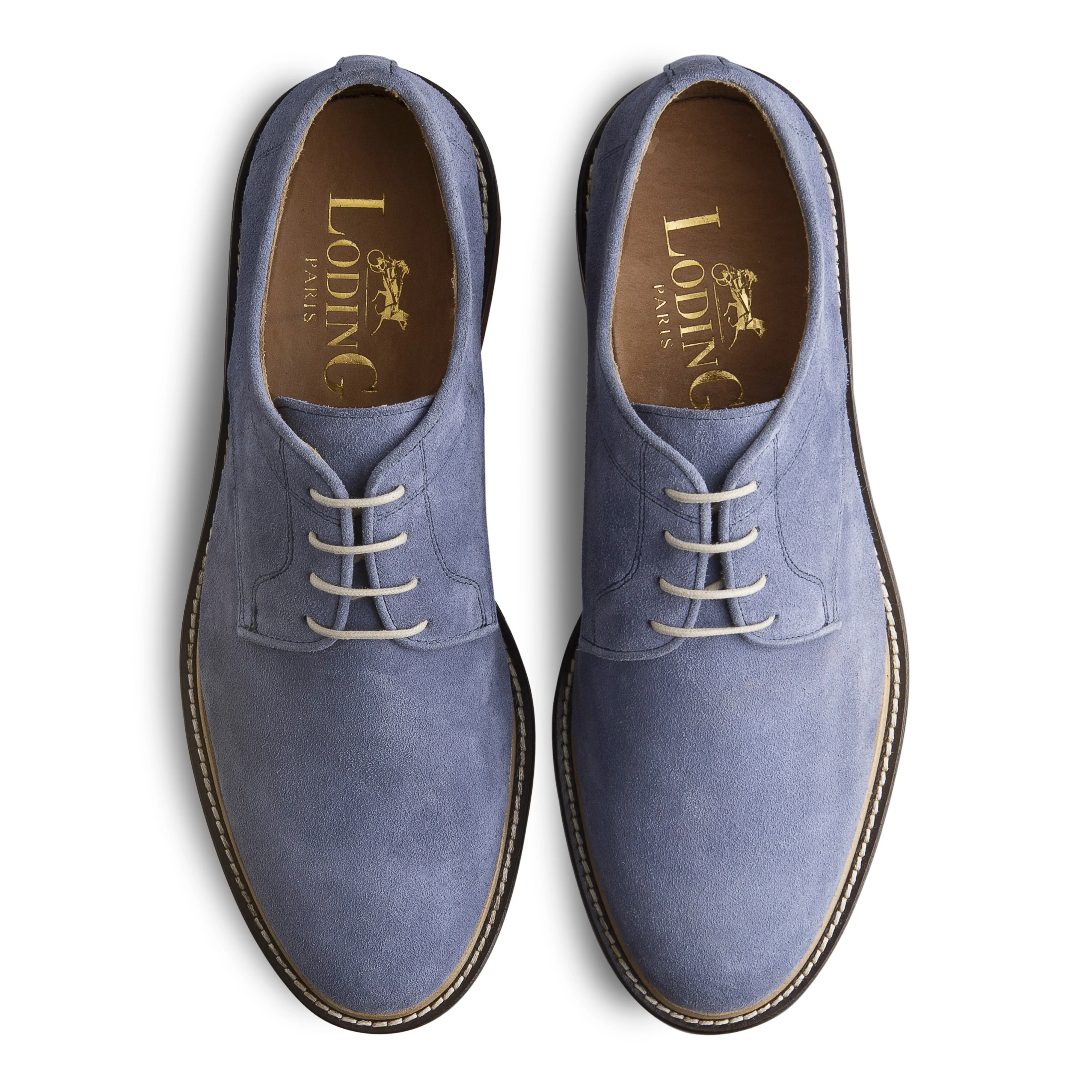 Chaussures d'été pour homme veau velours bleu Brenna 701