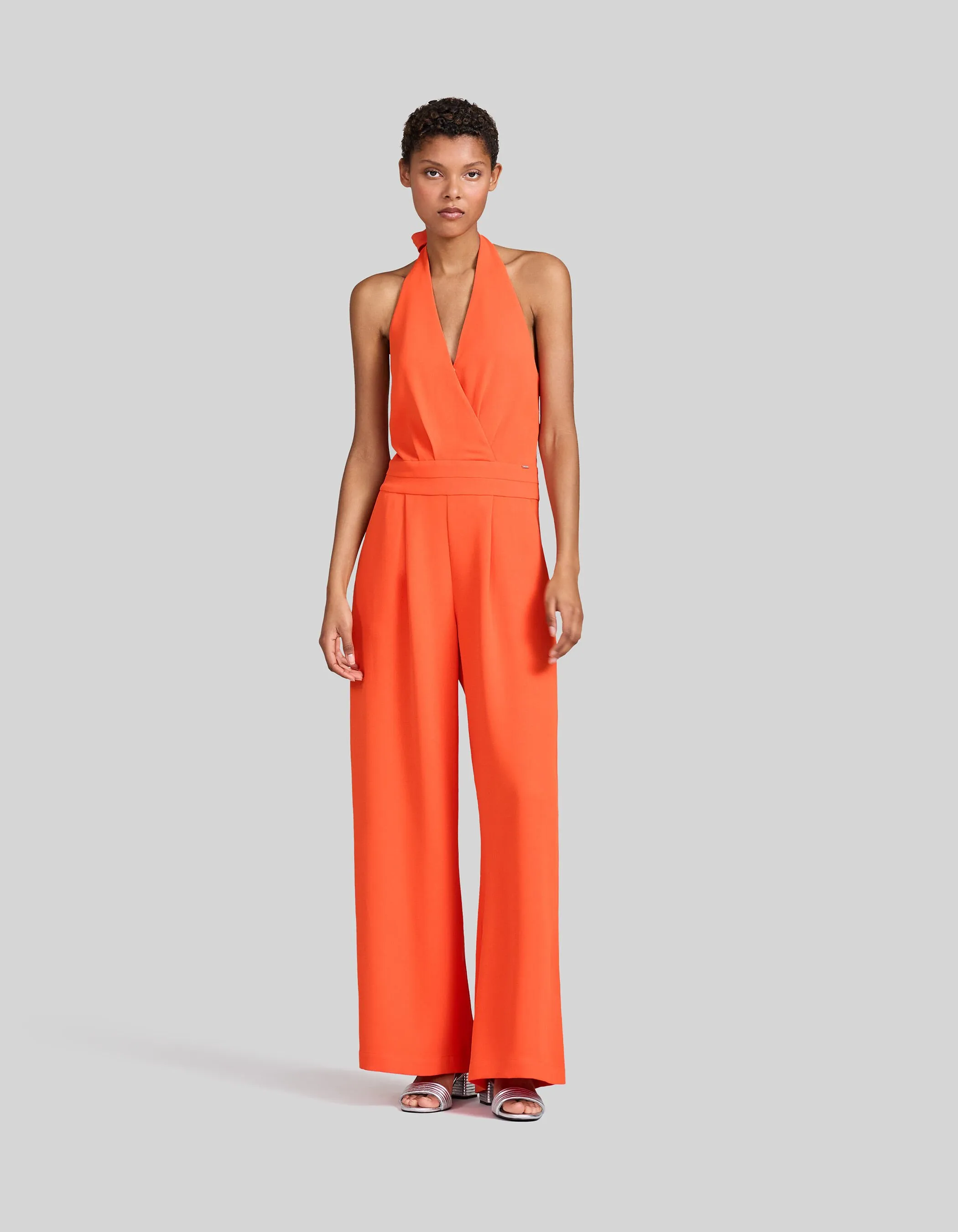 Combinaison orange dos-nu Femme