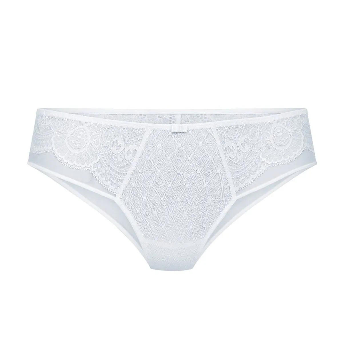 Culotte brésilienne avec dentelle Selma blanc de Rosa Faia par Anita