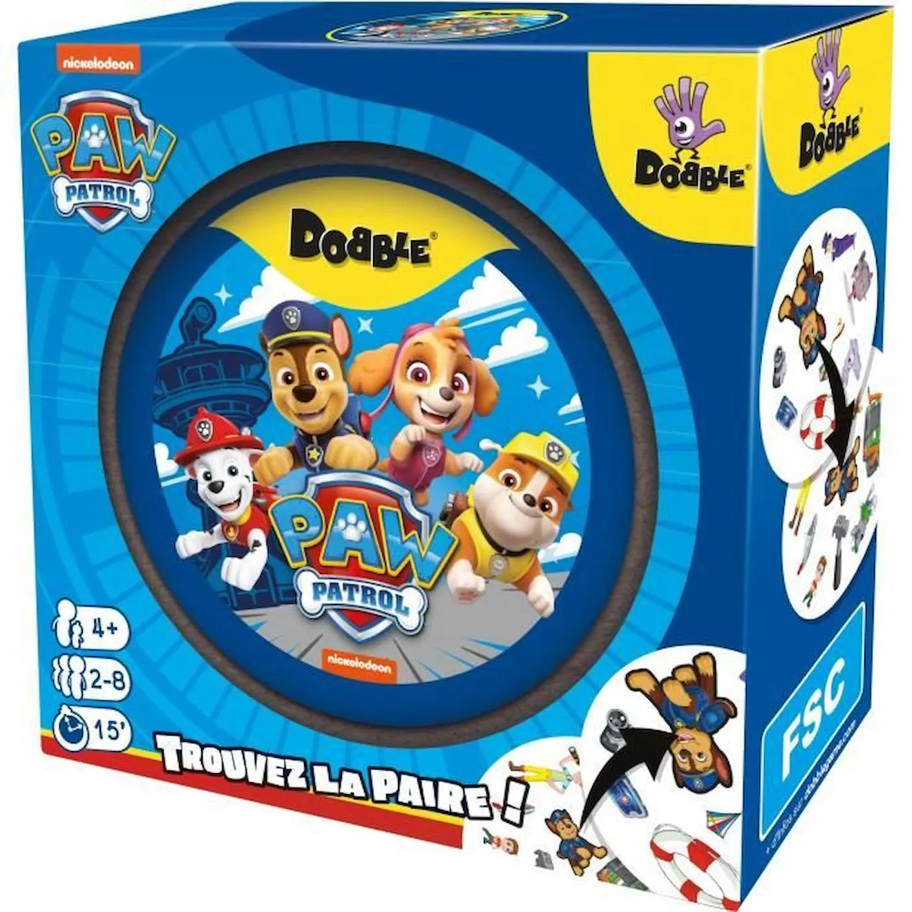 Dobble : Pat Patrouille|Zygomatic - Jeu de société - 5 mini-jeux - À partir de 6 ans beige - Asmodee