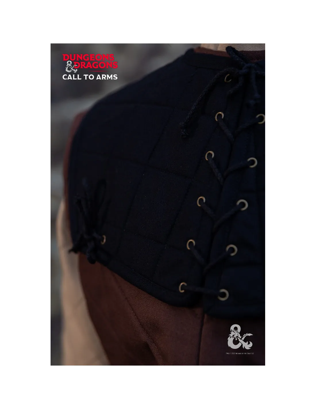 Gorgerin de guerrier médiéval, noir ⚔️ Boutique Épées