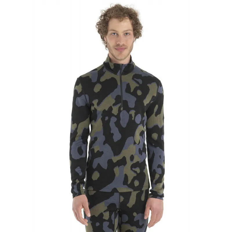Icebreaker Merino 260 Vertex LS Half Zip Natural Camo - Sous-vêtement mérinos homme | Hardloop