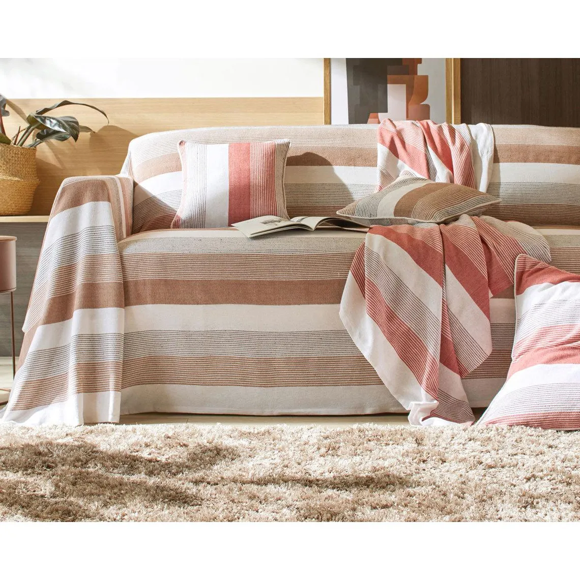 Jeté de canapé TREPORT - beige | Housse de canapé, chaise 3 SUISSES