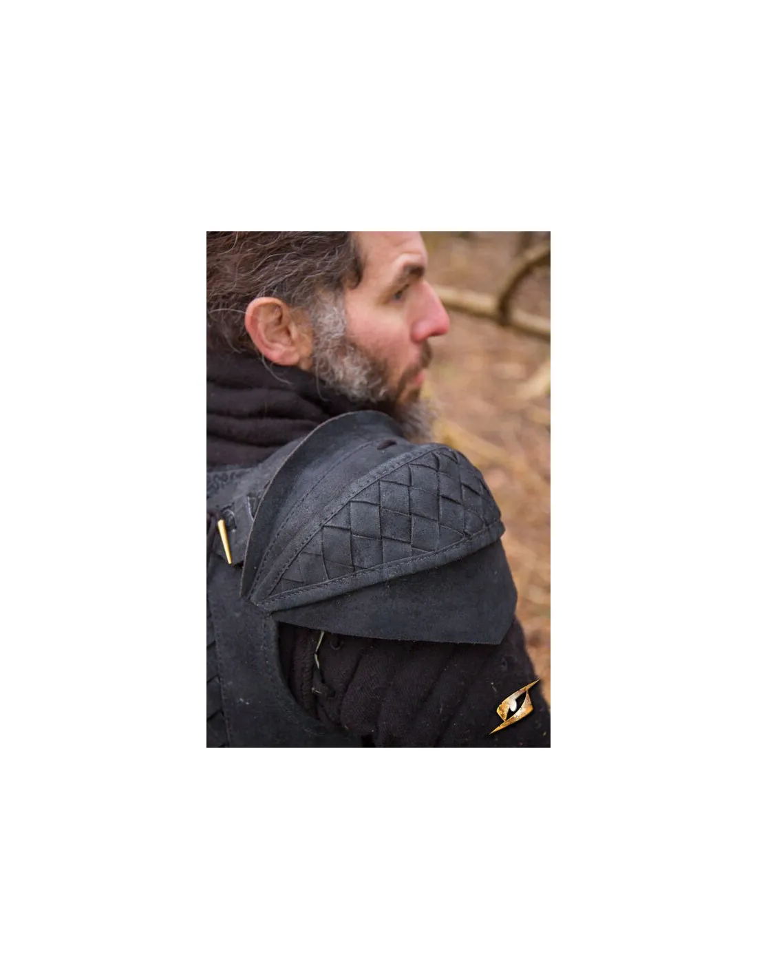 Jeu d'épaulettes en daim Ranger Epic Armory, noir ⚔️ Boutique Épées
