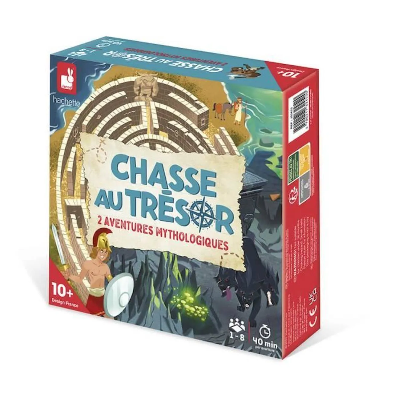 Jeux de Société Enfant - Janod - Chasse au Trésor - 2 Aventures Mythologiques - 40 min - Dès 10 ans beige - Janod