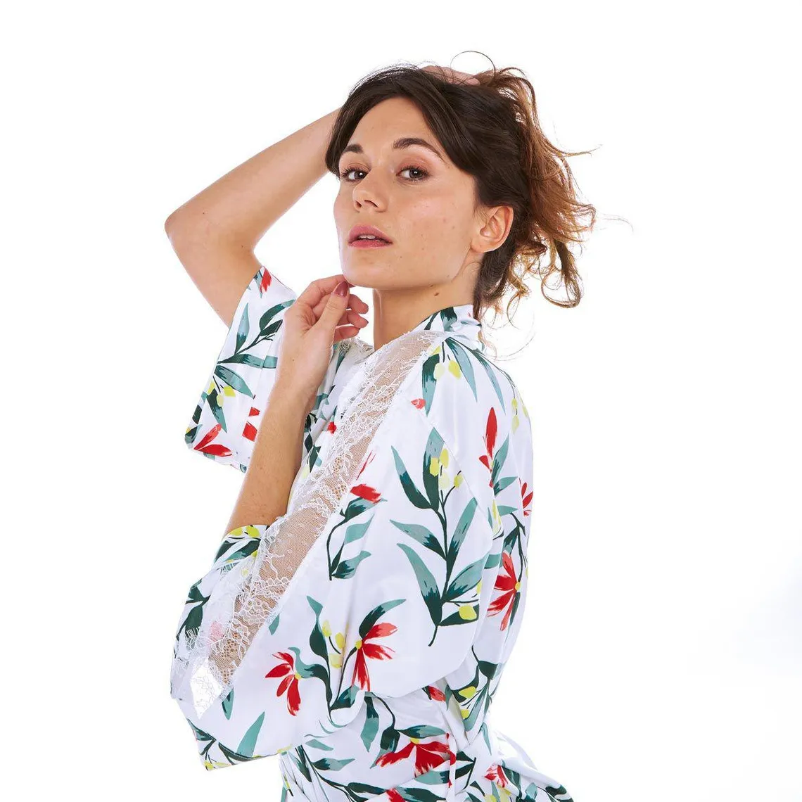 Kimono imprimé Etourdie-blanc | 3 Suisses
