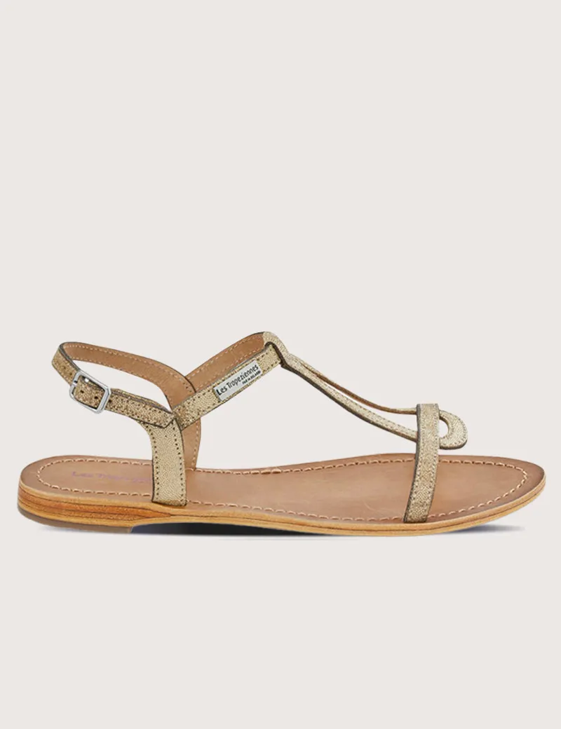 Les Tropéziennes - Sandales Hamat Or Irisé - Boutiques Seven's