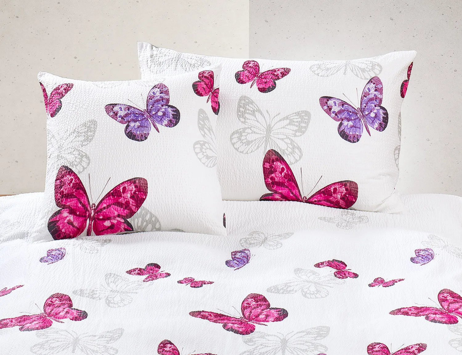 Linge de lit orné de papillons pink-lilas ⋆ Lehner Versand