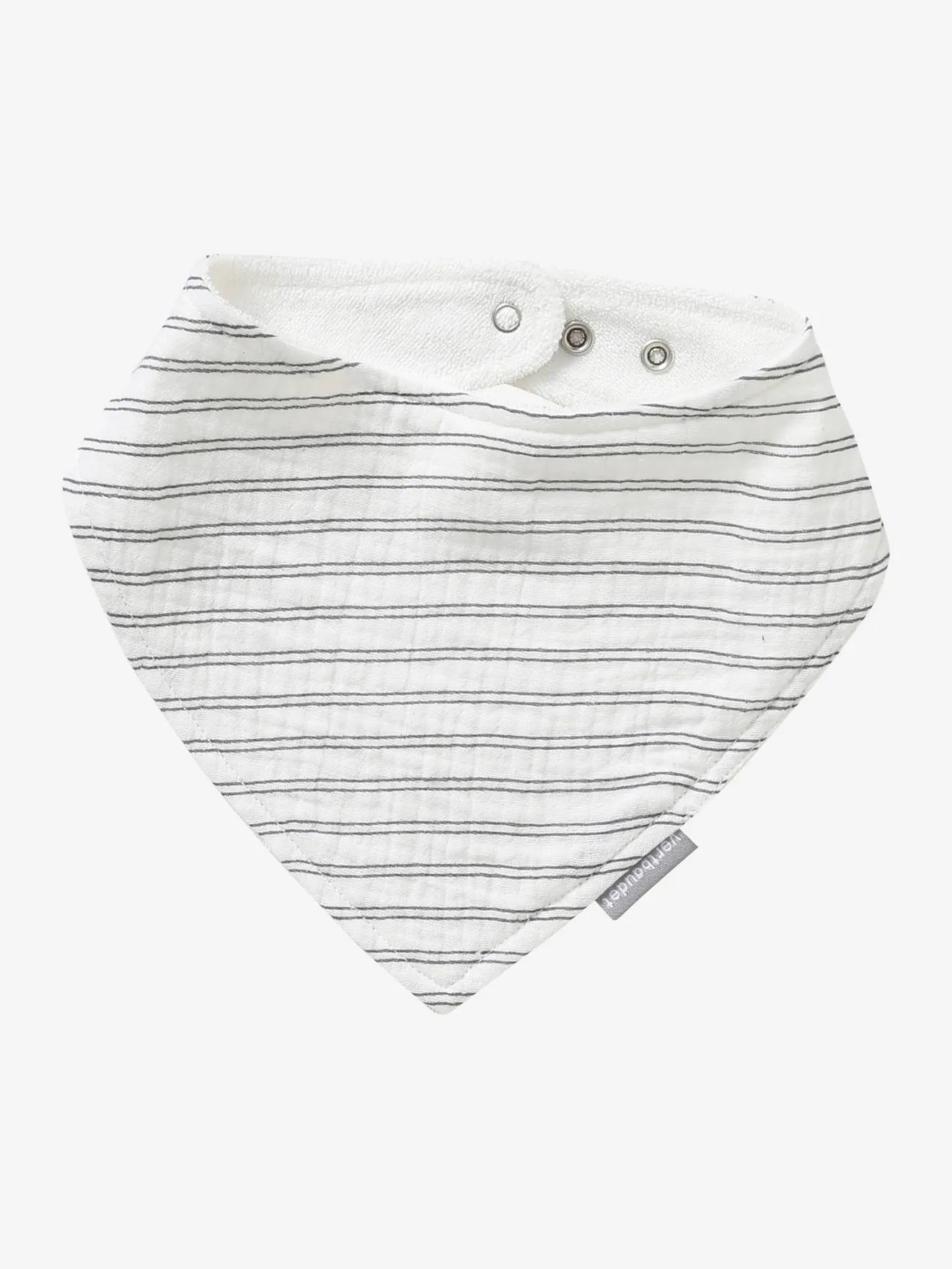 Lot de 3 bavoirs bandanas en gaze de coton blanc - Vertbaudet