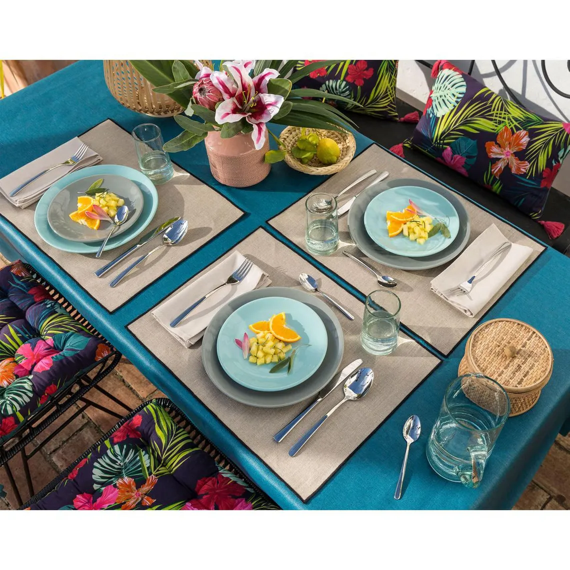 Lot de 4 sets de table BORGO - beige | Sets, chemins de table 3 SUISSES