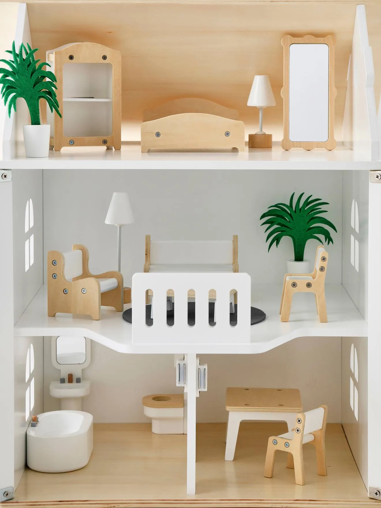 Maison romantique des amis des petits + mobilier en bois FSC® blanc - Vertbaudet