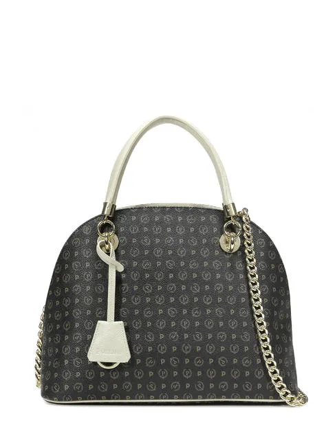 Pollini Tapiro Sac À Main Bandoulière Noir / Ivoire - Achetez À Prix Outlet!