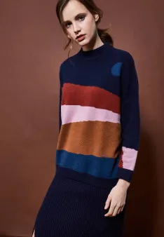 Pull en cachemire multicolore - Saturne