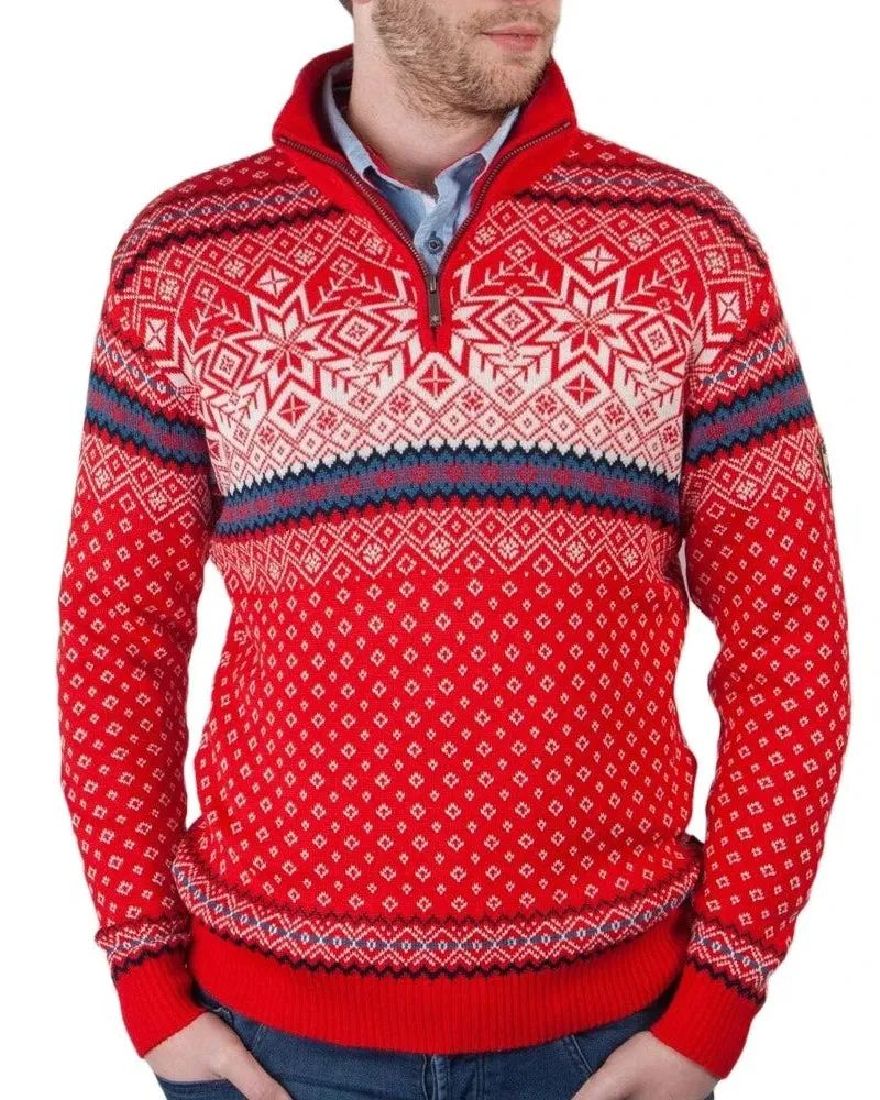 Pullover Merino Nordic, red