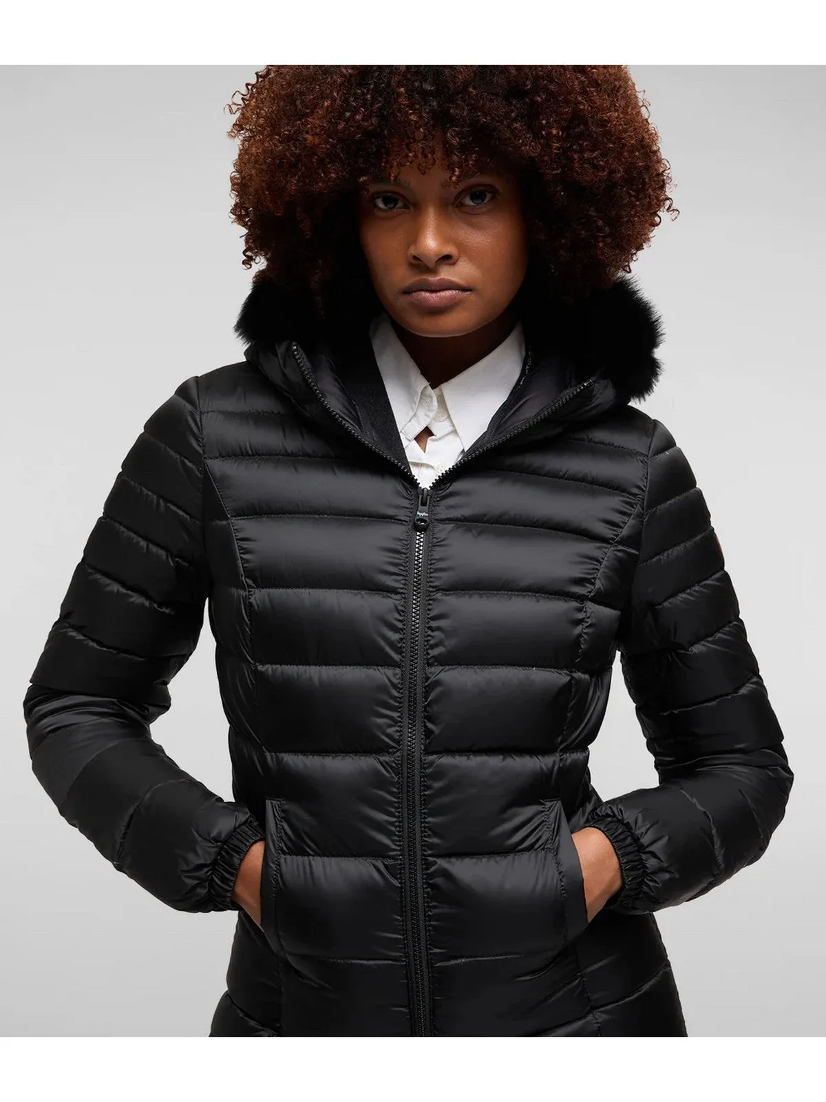 REFRIGIWEAR Piumino Donna Long mead fur jacket W98118 RA0035 G06000 Ne