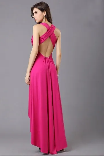 Robe bascule à style empire orné de strass dos découpé