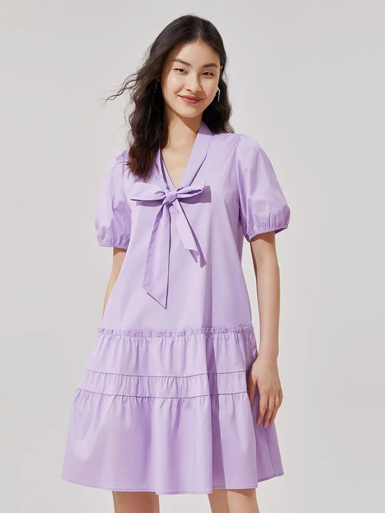 Robe courte à col en V Ice Cool
