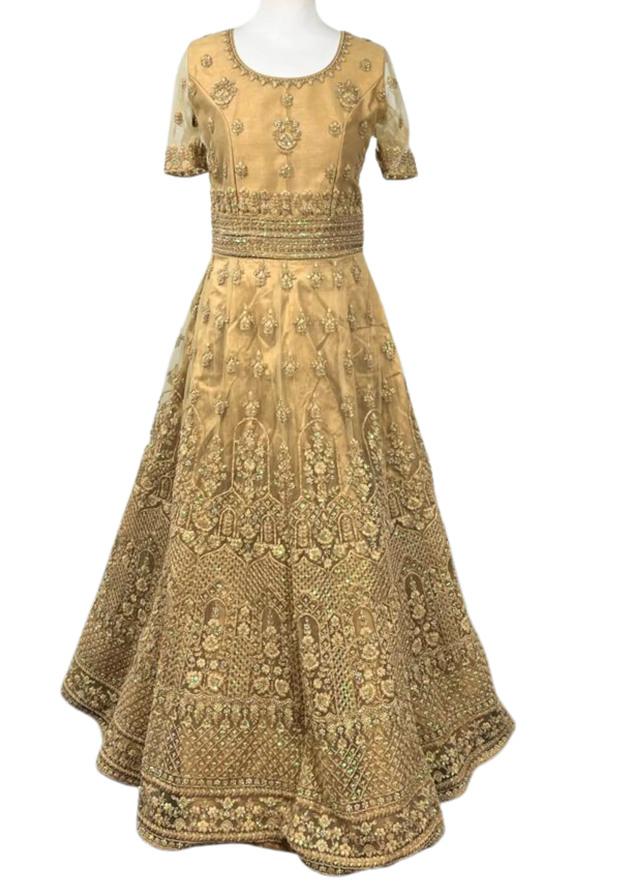 Robe de mariée brodée beige doré Victoria
