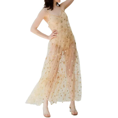 Robe Dentelle Transparente Longue