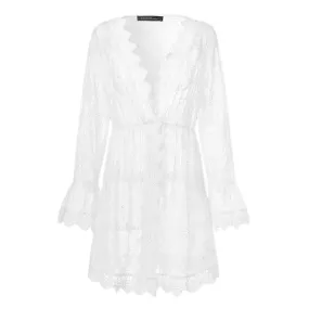 Robe Plage Dentelle Blanche