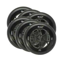 Roues de roller 110/85A Noir - 2 X 3 roues