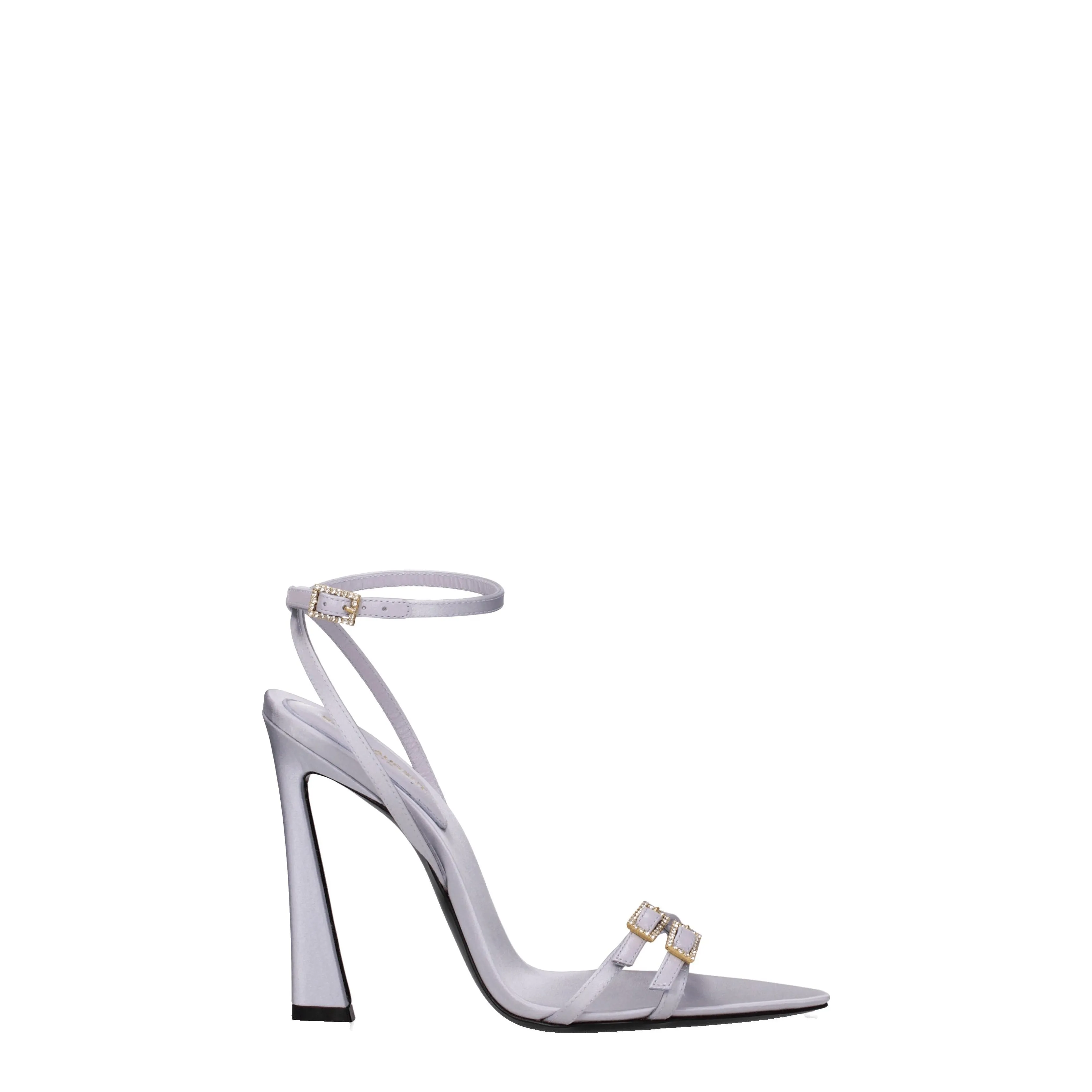 Saint Laurent Sandales Femmes Satin Purple / Lilac