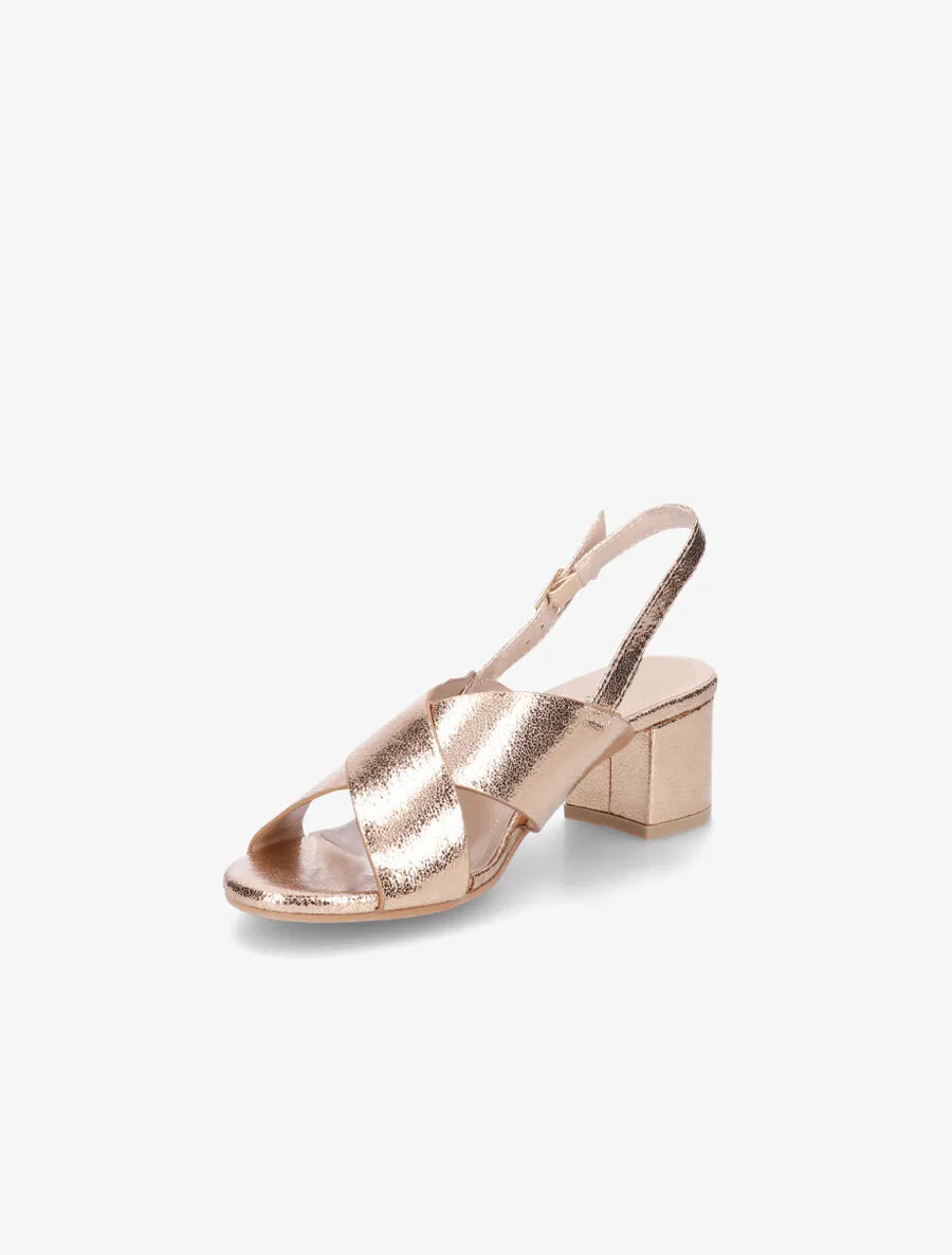 Sandales à brides croisées - Rose gold