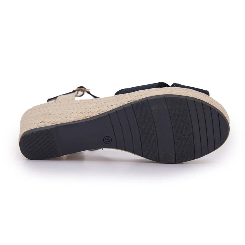 Sandales compensées bi-color Femme TOM TAILOR à prix dégriffé ! | 