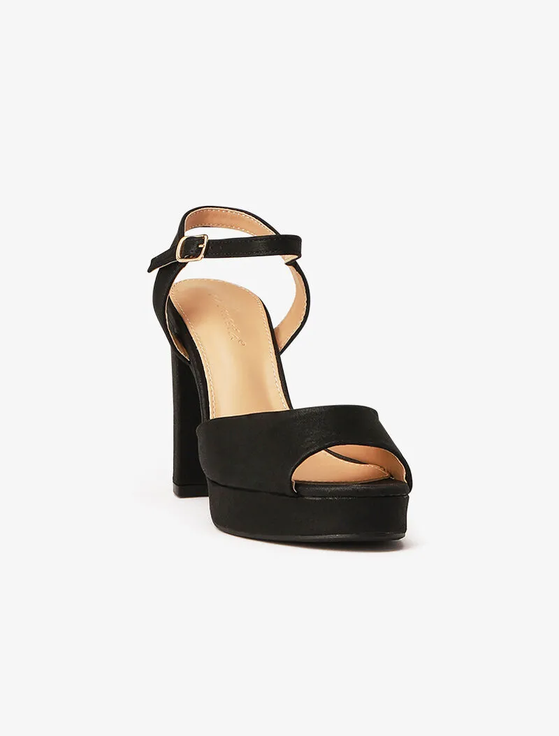 Sandales irisées à petite plateforme - noir