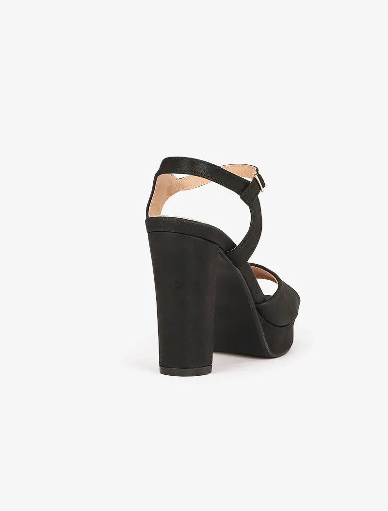 Sandales irisées à petite plateforme - noir