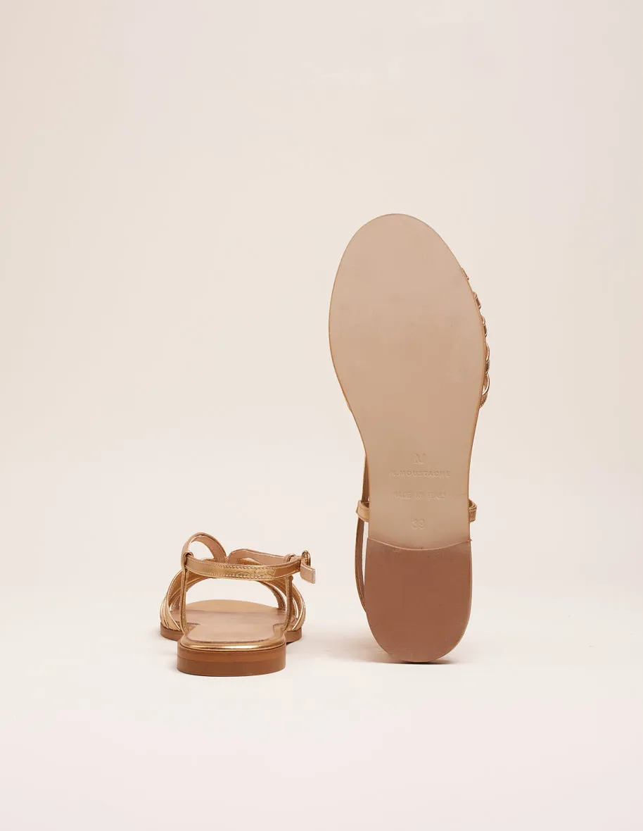 Sandales Ninon B - Cuir doré