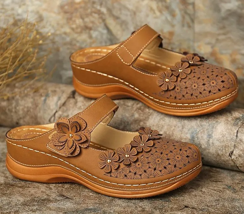 Sandales orthopédiques fleuris d'été pour Femmes