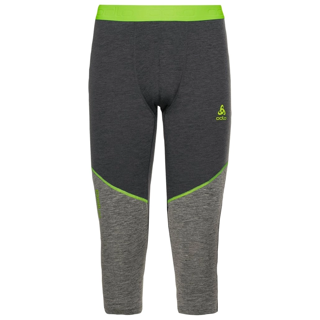 Sous-Vêtement Odlo Homme Bottom 3/4 Performance Wool 150 Odlo Graphite Grey Melange Lounge Lizard