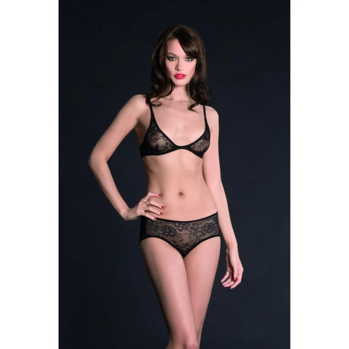 Soutien-Gorge Balconnet Noir en nylon | 3 Suisses