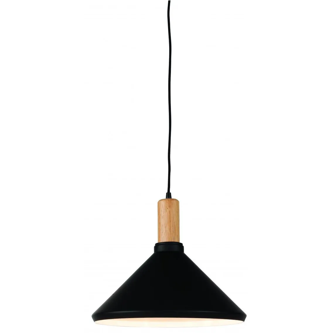 Suspension en Fer Noir et Bois Naturel MELBOURNE H30 | 3 Suisses