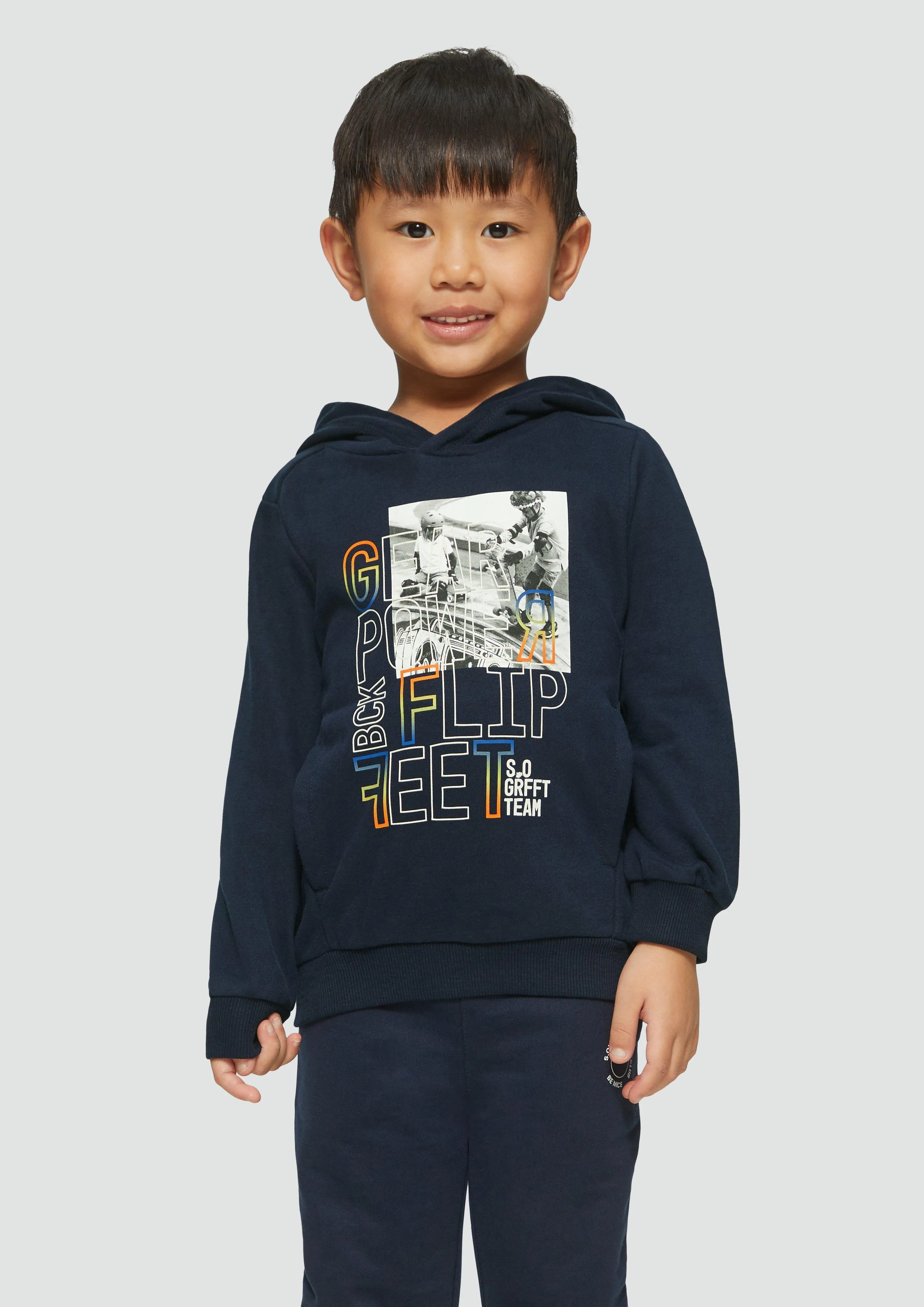 Sweat-shirt à capuche et imprimé photo