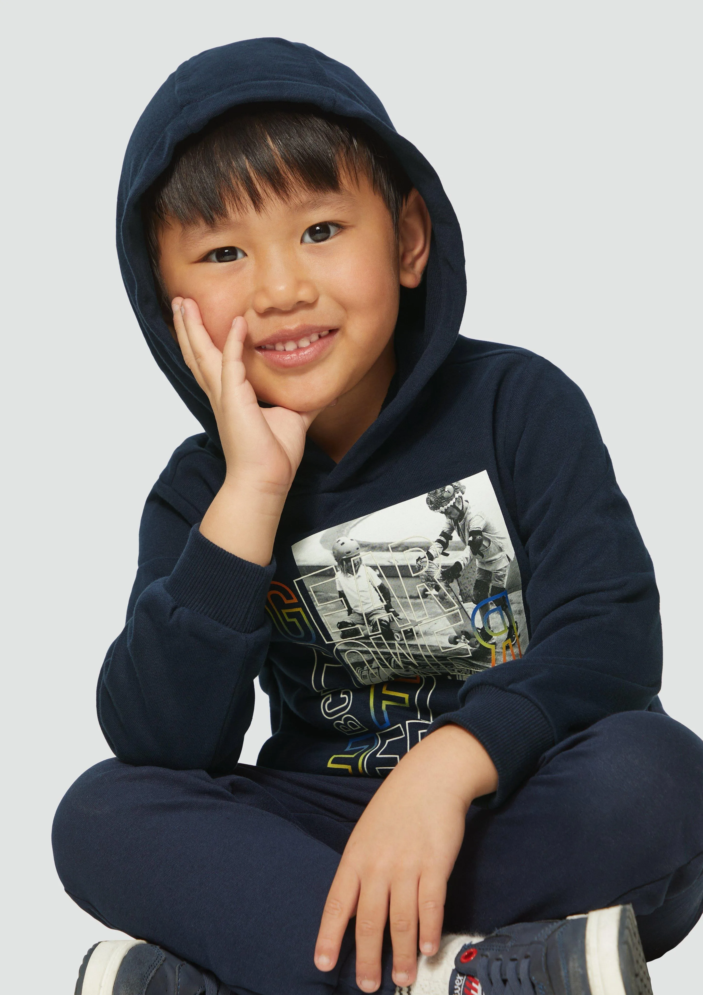 Sweat-shirt à capuche et imprimé photo
