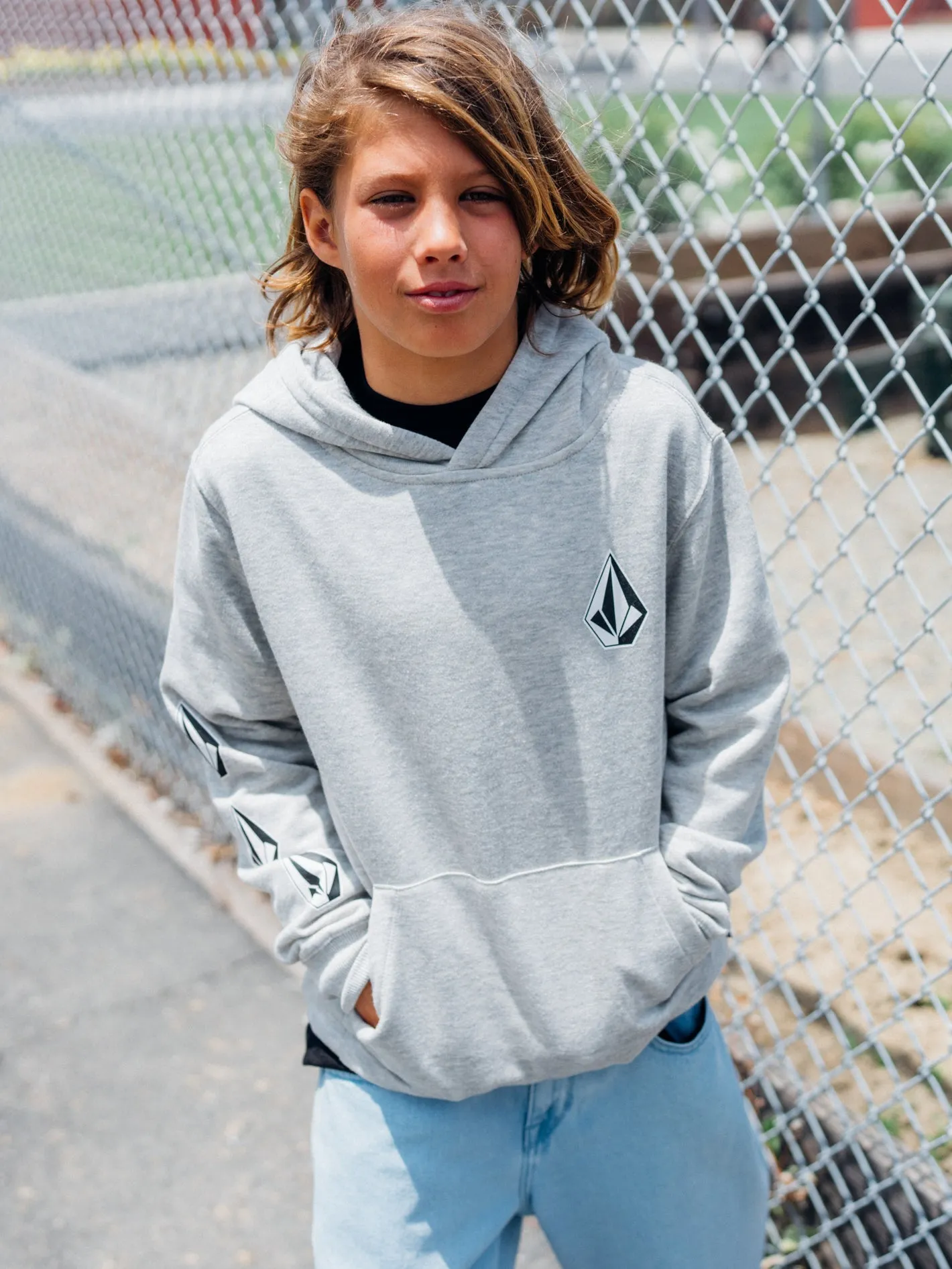 Sweat à capuche Iconic Stone - HEATHER GREY - (ENFANT)