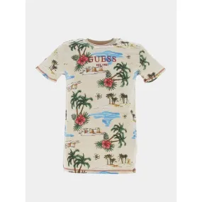 T-shirt active allover vacances beige enfant - Guess | wimod