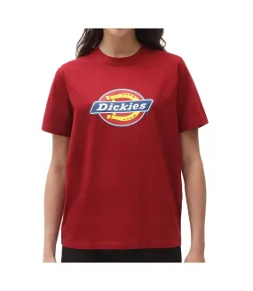 T-shirt Rouge Femme Dickies Icon Logo