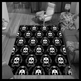 Tapis Crâne Noir & Blanc